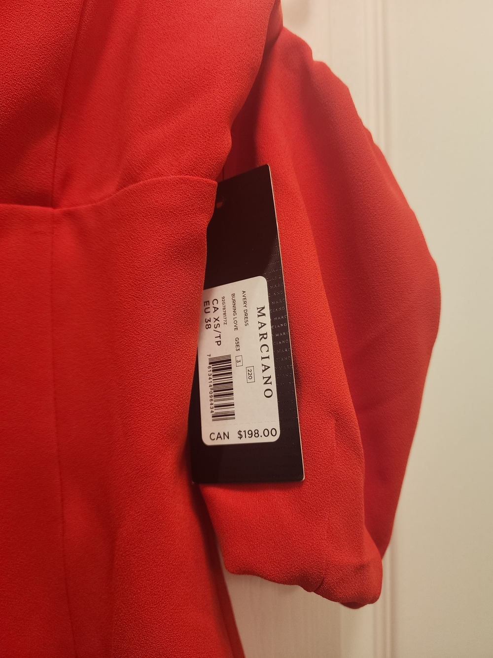 Marciano Strapless Red Mini Dress - Picture 5 of 6